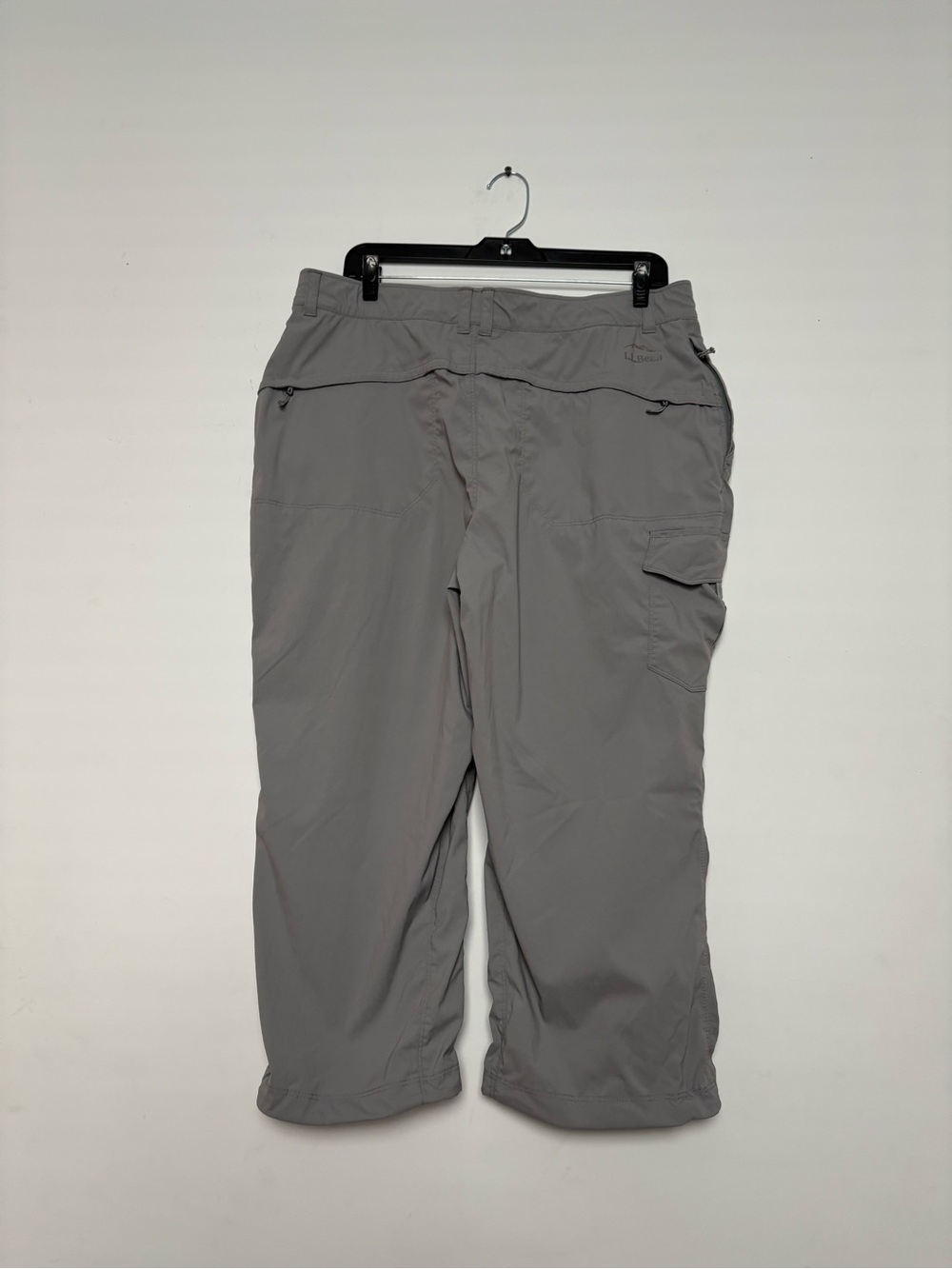 L.L. Bean Women’s Large Tropicwear Hiking Capri Pants Grey Lightweight New - Picture 7 of 11
